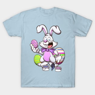 Smiling Easter Bunny With Easter Eggs T-Shirt